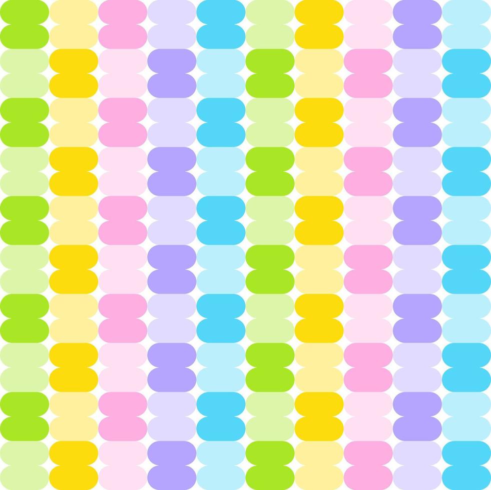 Cute Pastel Rainbow Wave Abstract Shape Element Gingham Checkered Tartan Plaid Scott Pattern Illustration Wrapping Paper, Picnic Mat, Tablecloth, Fabric Background vector