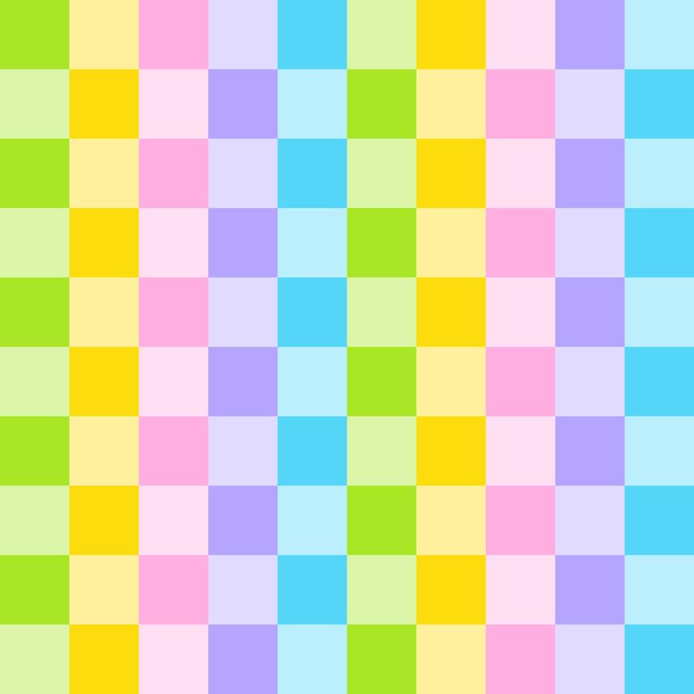 Cute Pastel Square Rainbow Abstract abstract Shape Element Gingham Checkered Tartan Plaid Scott Seamless Pattern Cartoon Vector Illustration Print Background Fashion Fabric Picnic