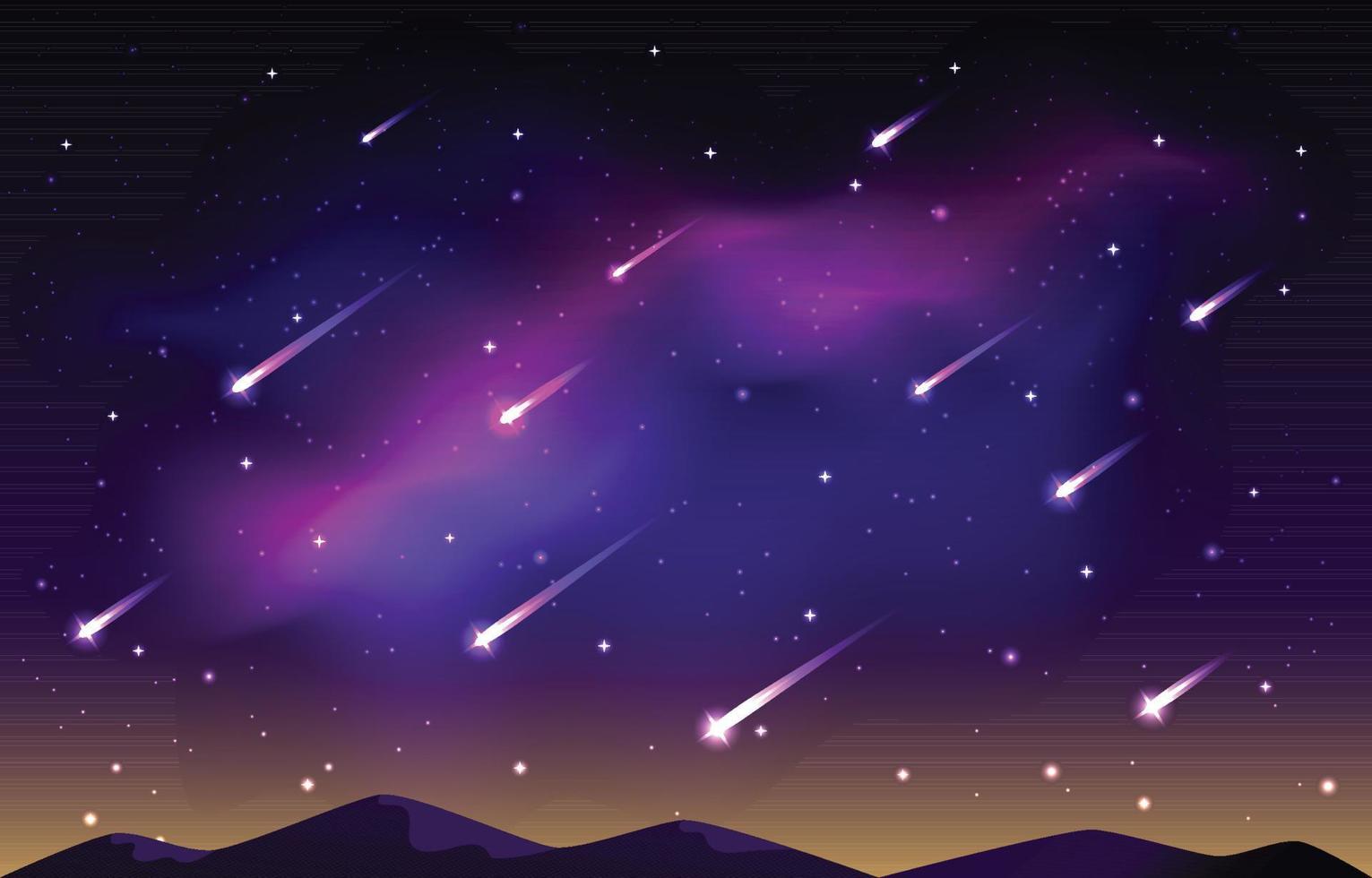 Meteor Shower Background vector