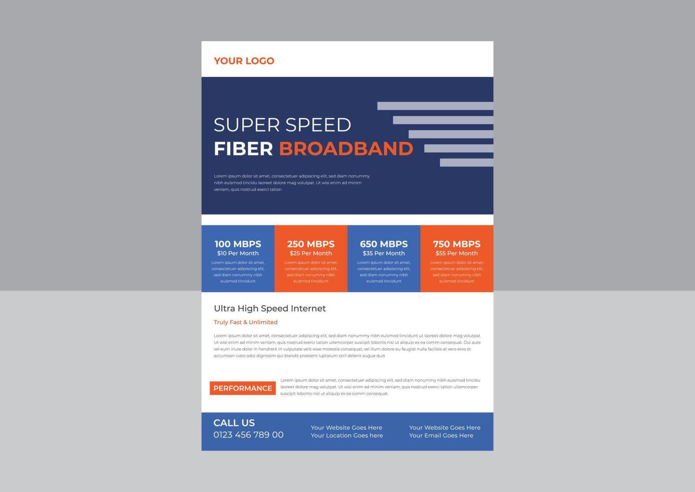 Internet Broadband Promotion Flyer, Broadband Internet Flyer Template. high speed internet flyer leaflet poster design, Broadband Internet poster template vector