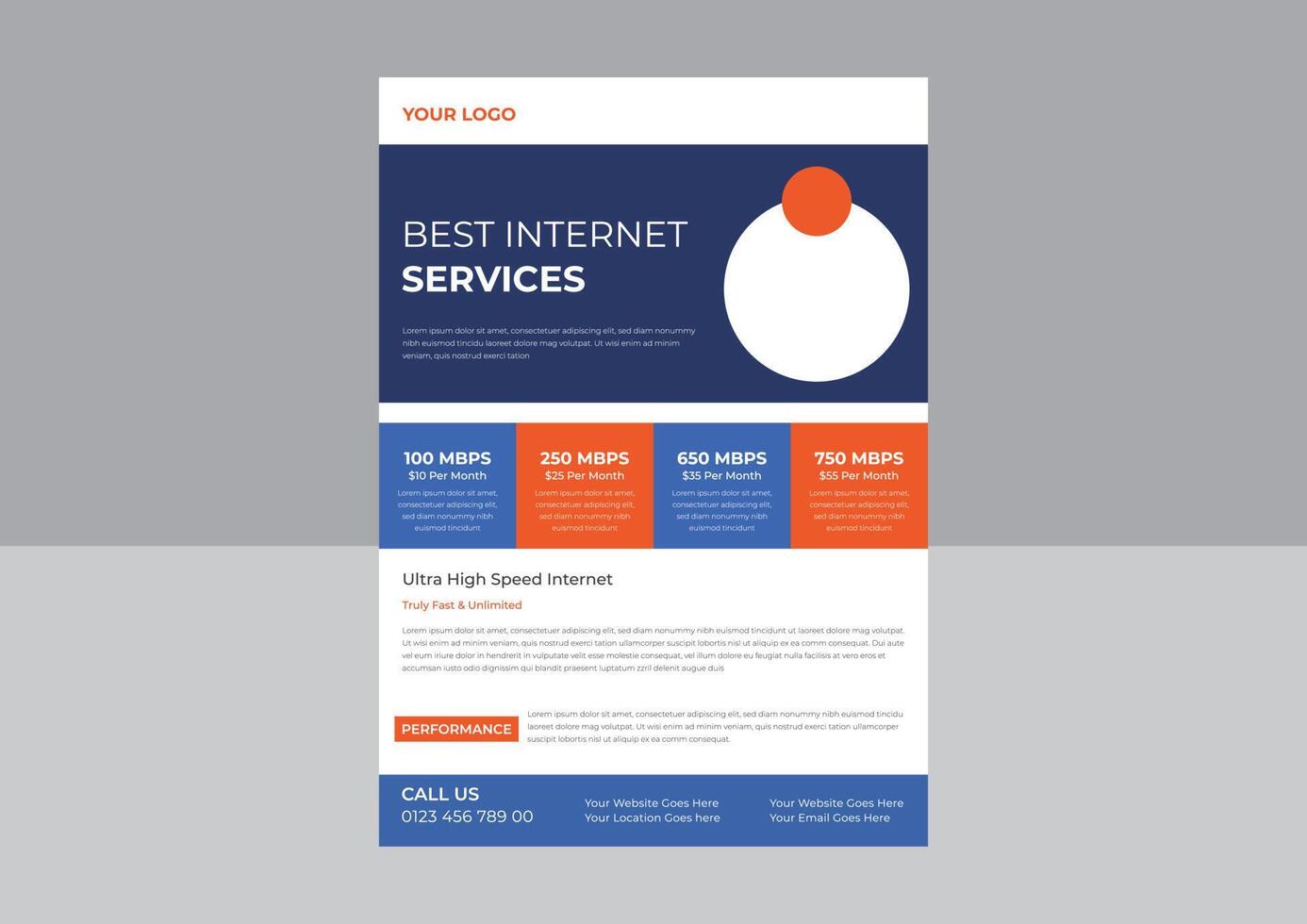 Broadband Promotion Flyer, Broadband Flyer Template
