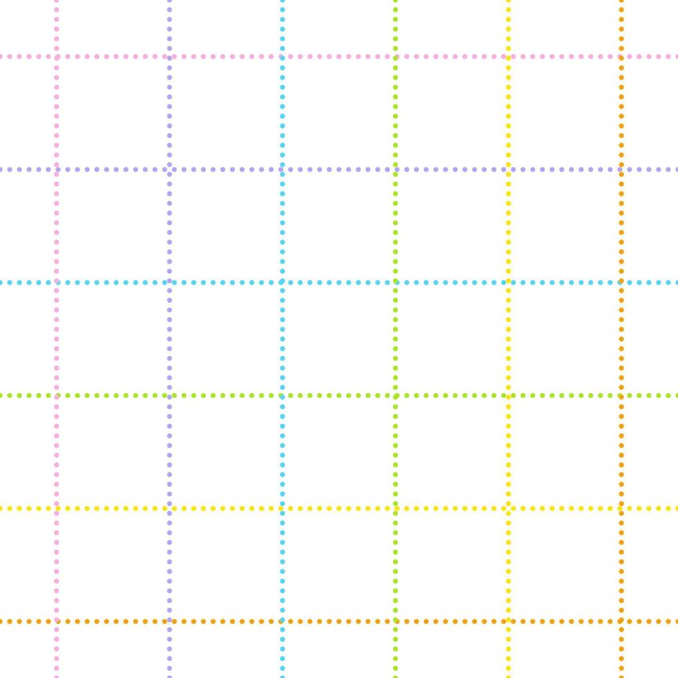 Pastel Rainbow Cute Line Stripe Striped Polkadot Circle Round Geometry Dash Mesh Plaid Checkered Scott Tartan Gingham Cartoon Vector Seamless Pattern Print Background Pattern Illustration Wrap Paper
