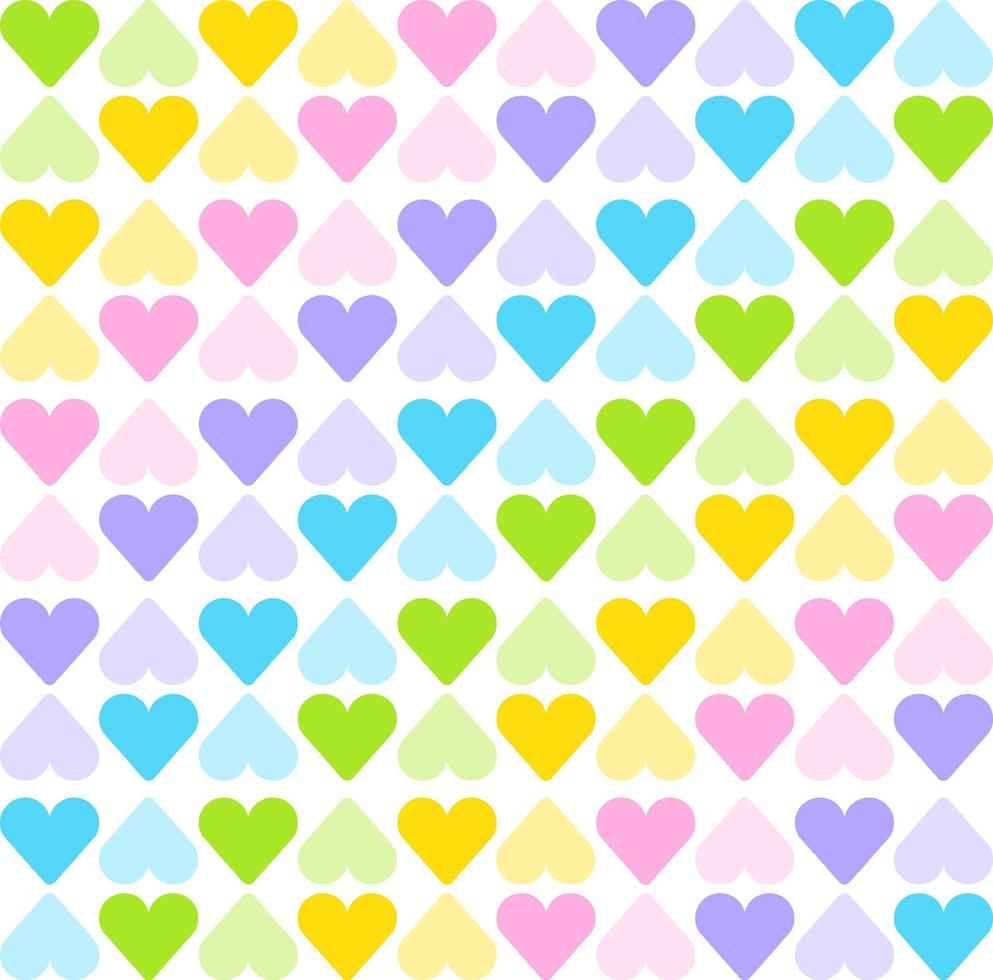 lindo pastel arco iris corazón amor cuidado día de san valentín forma abstracta elemento guinga diagonal a cuadros tartán plaid scott patrón ilustración papel de regalo, alfombra de picnic, mantel, fondo de tela vector