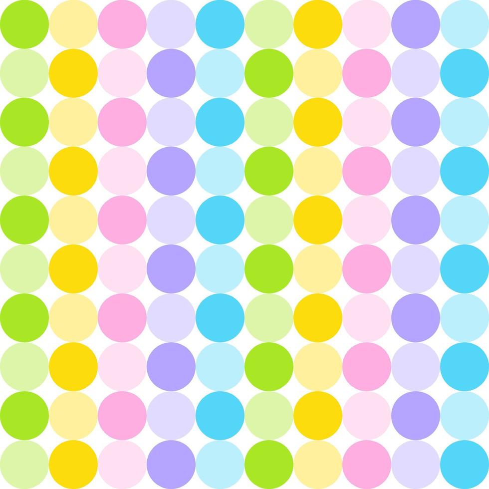 lindo pastel arco iris polkadot círculo redondo esfera forma abstracta elemento guinga a cuadros tartán plaid scott patrón ilustración papel de regalo, alfombra de picnic, mantel, fondo de tela vector