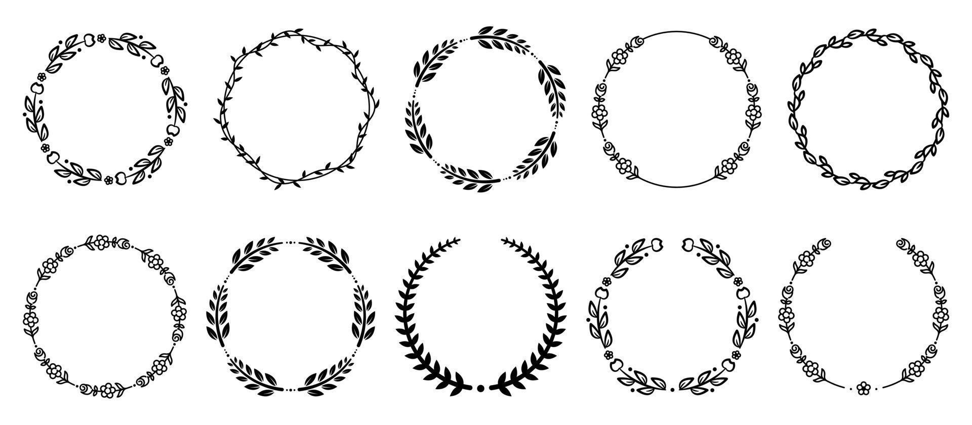 Floral Wreath Clipart vector