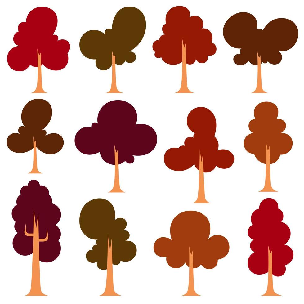 Fall Trees Vector Clipart Pack