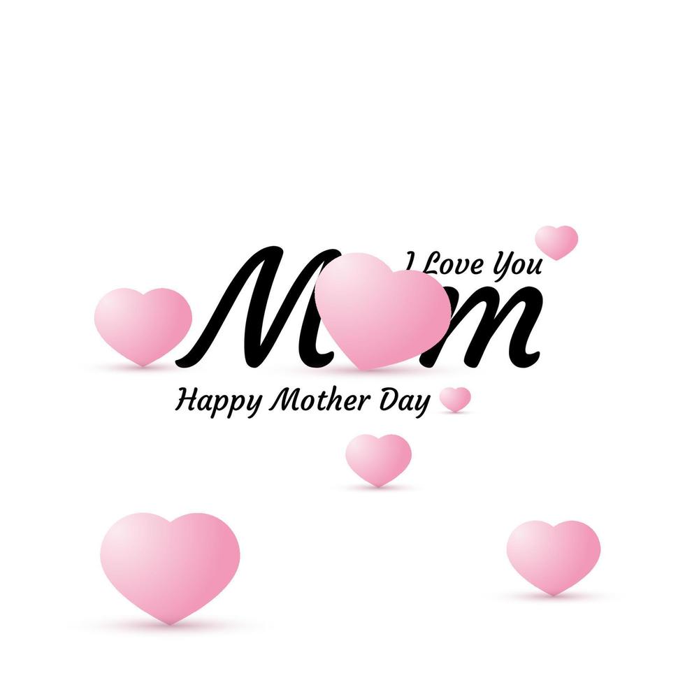 ♡maa♡ happy mothers day i love you mom 7633015 Vector Art at Vecteezy