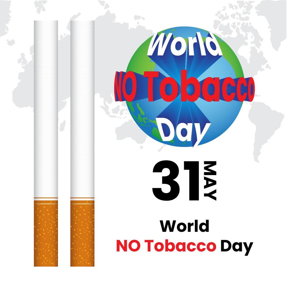 World no tobacco day background square vector