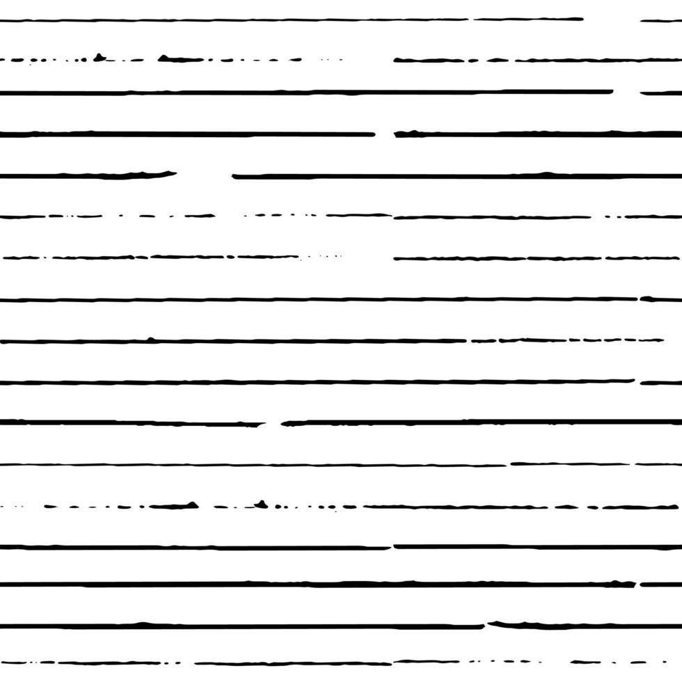 Trazo de pincel de tinta abstracta de patrones sin fisuras con efecto grunge sobre fondo blanco. rayas de textura sucia. ilustración vectorial vector