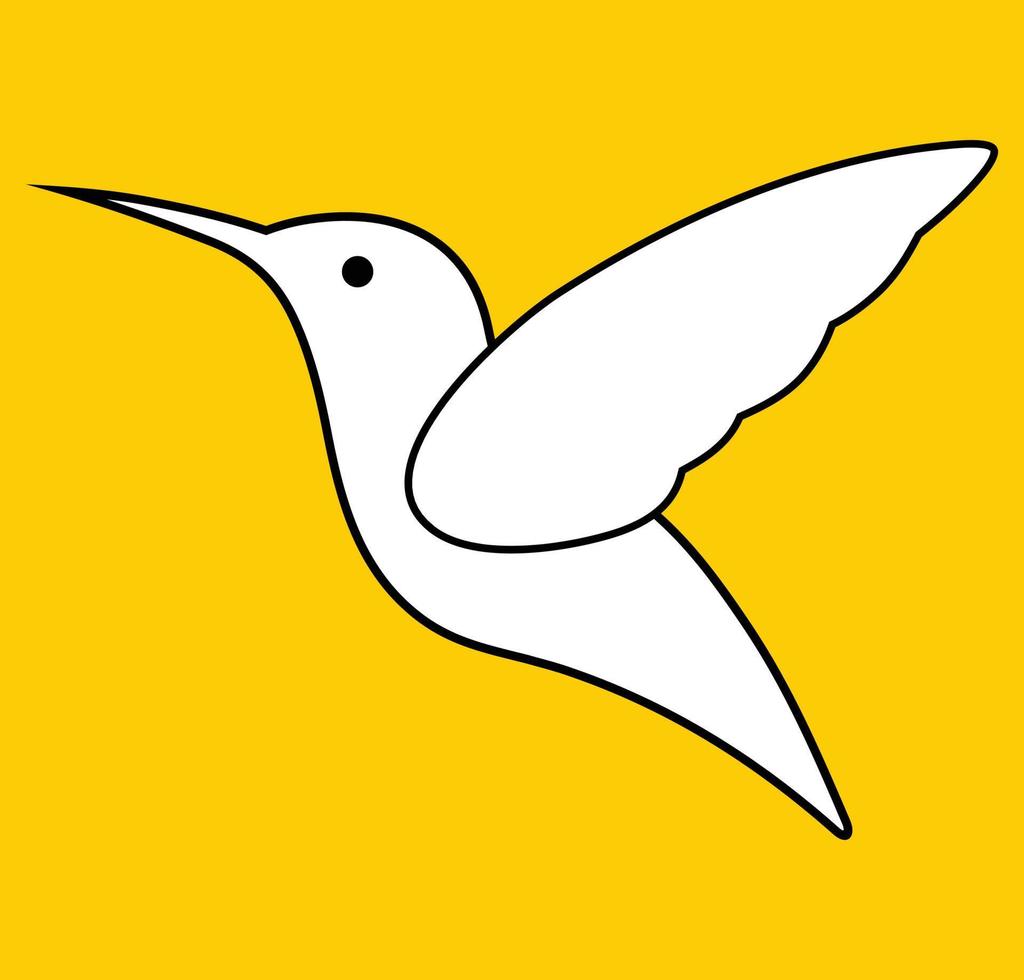 Illustration of a flying hummingbird vector