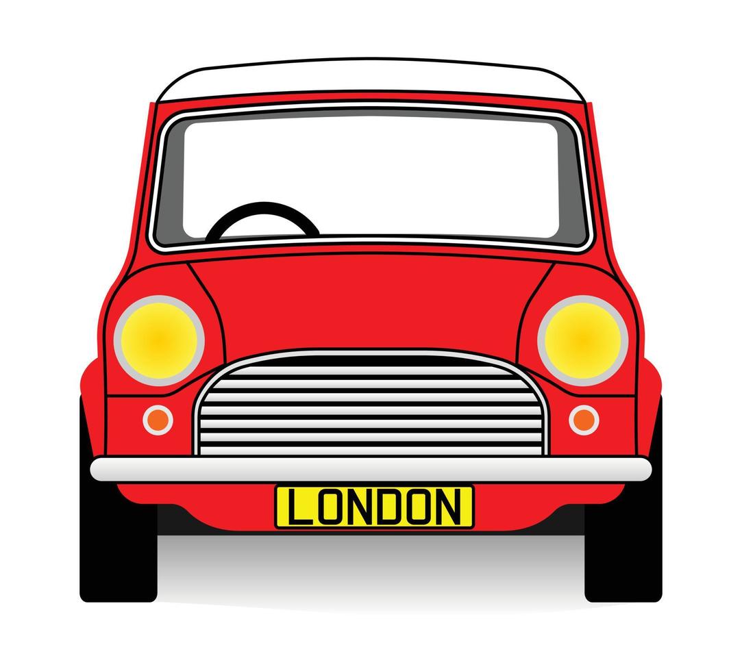 Little red car vector