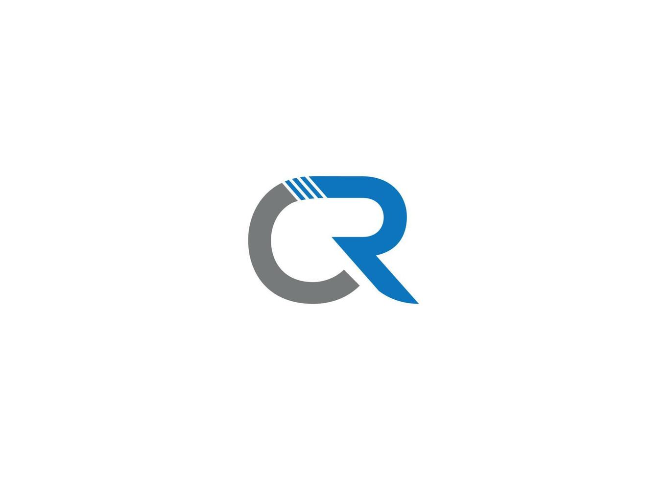 diseño de logotipo de letra cr con plantilla de icono de vector moderno creativo