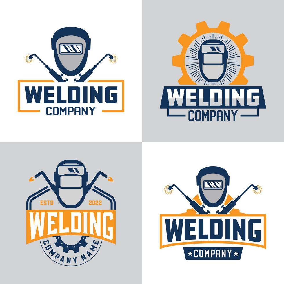 Welding Company Badge Logo Design Vector Illustration. Welding Workshop Logo. Welding Workshop Symbol.