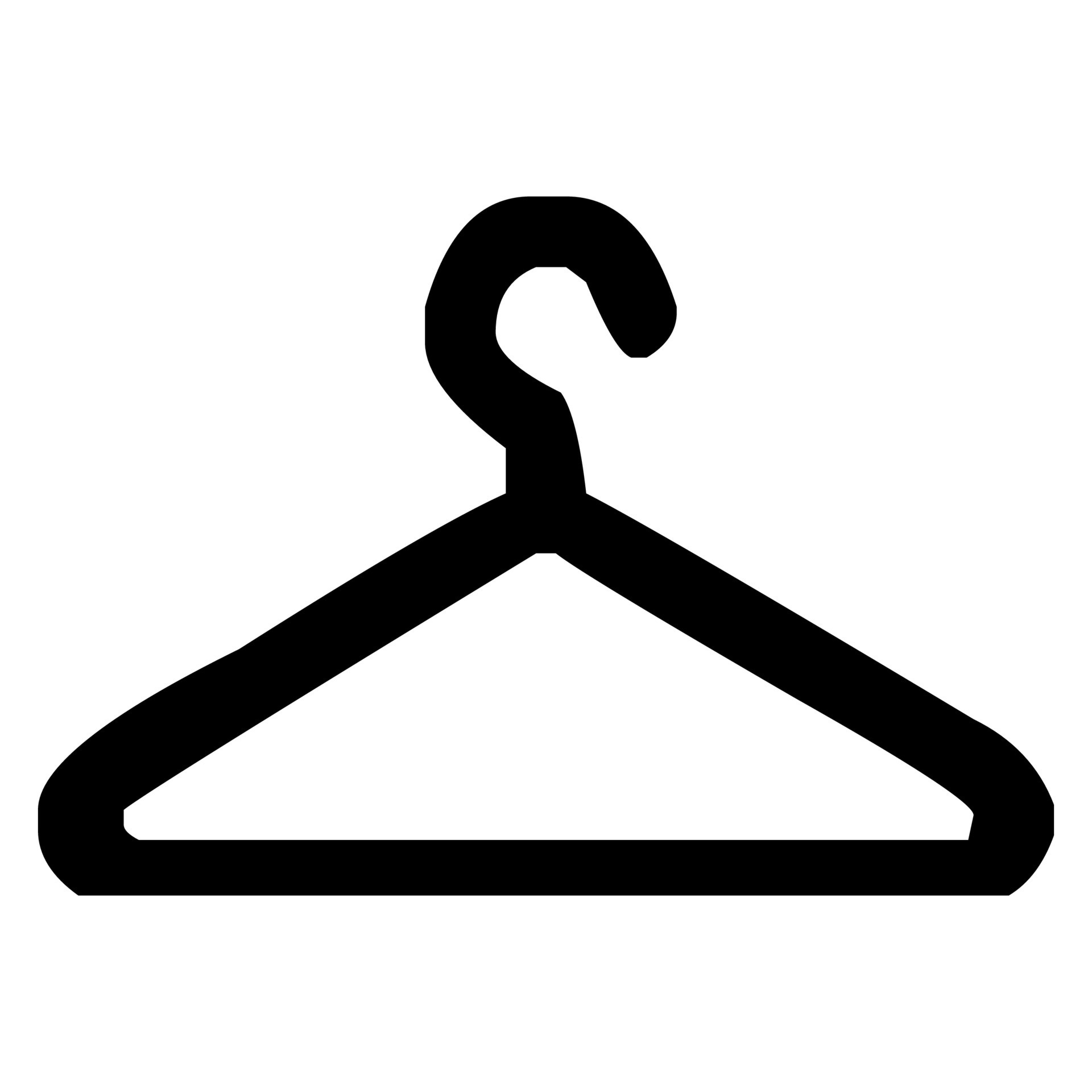 Clothes hanger icon. Vector graphic illustration. Hanger symbol for