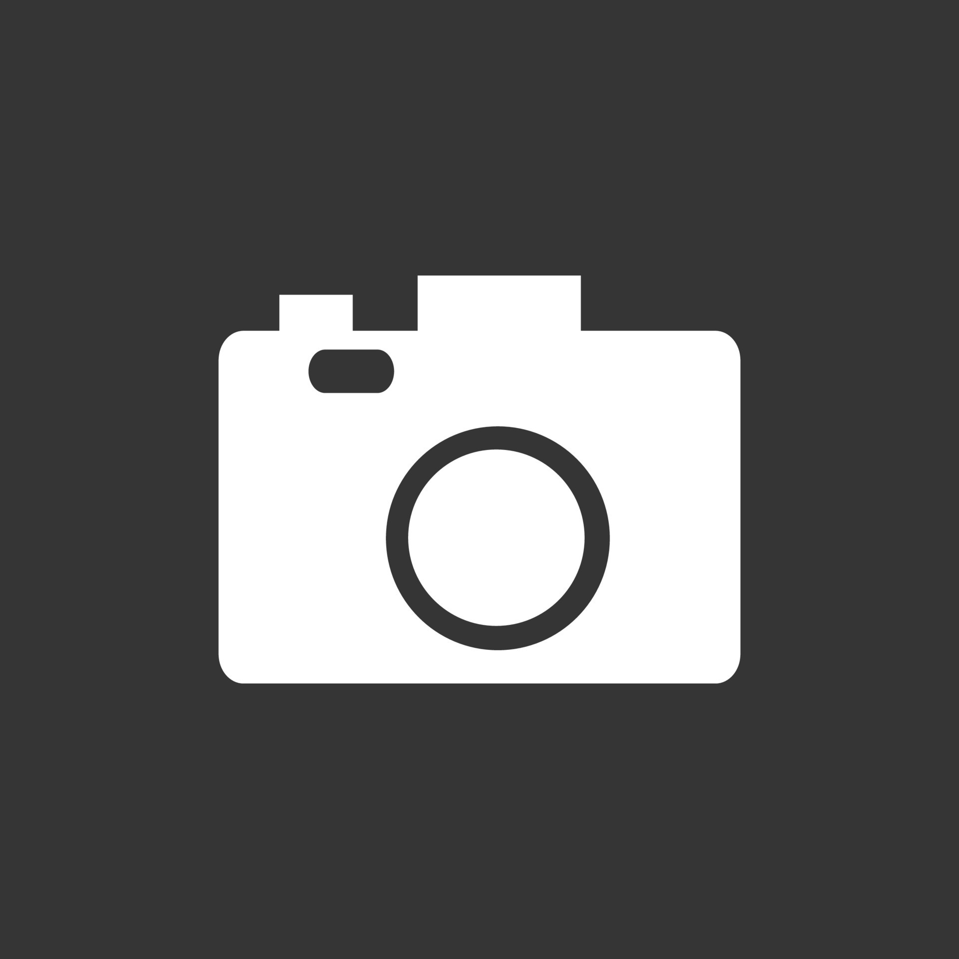 Camera icon, flat photo camera vector isolated on black background. Instant  Photo internet concept. Trendy symbol for website design, web button,  mobile app. 7633250 Vector Art at Vecteezy