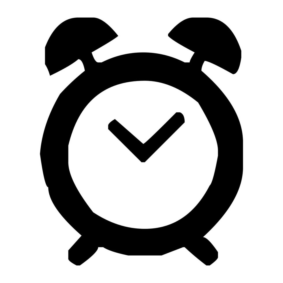 Alarm clock icon on white background. Vector illustration.