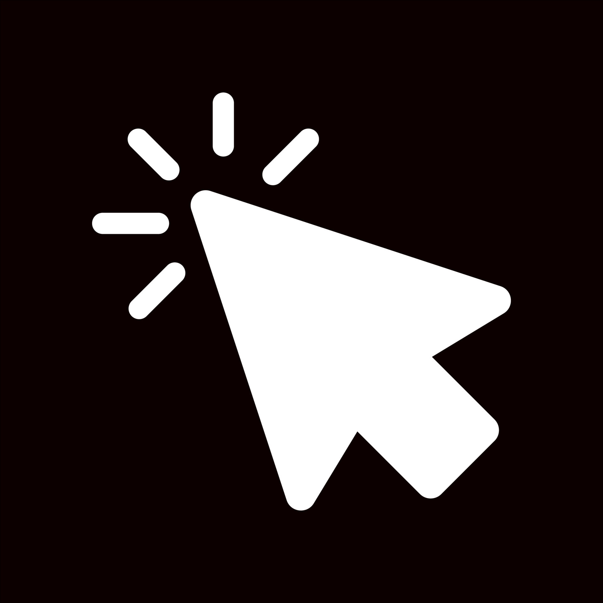 Mouse cursor icon when clicked. Vector illustration. 7633318 Vector Art