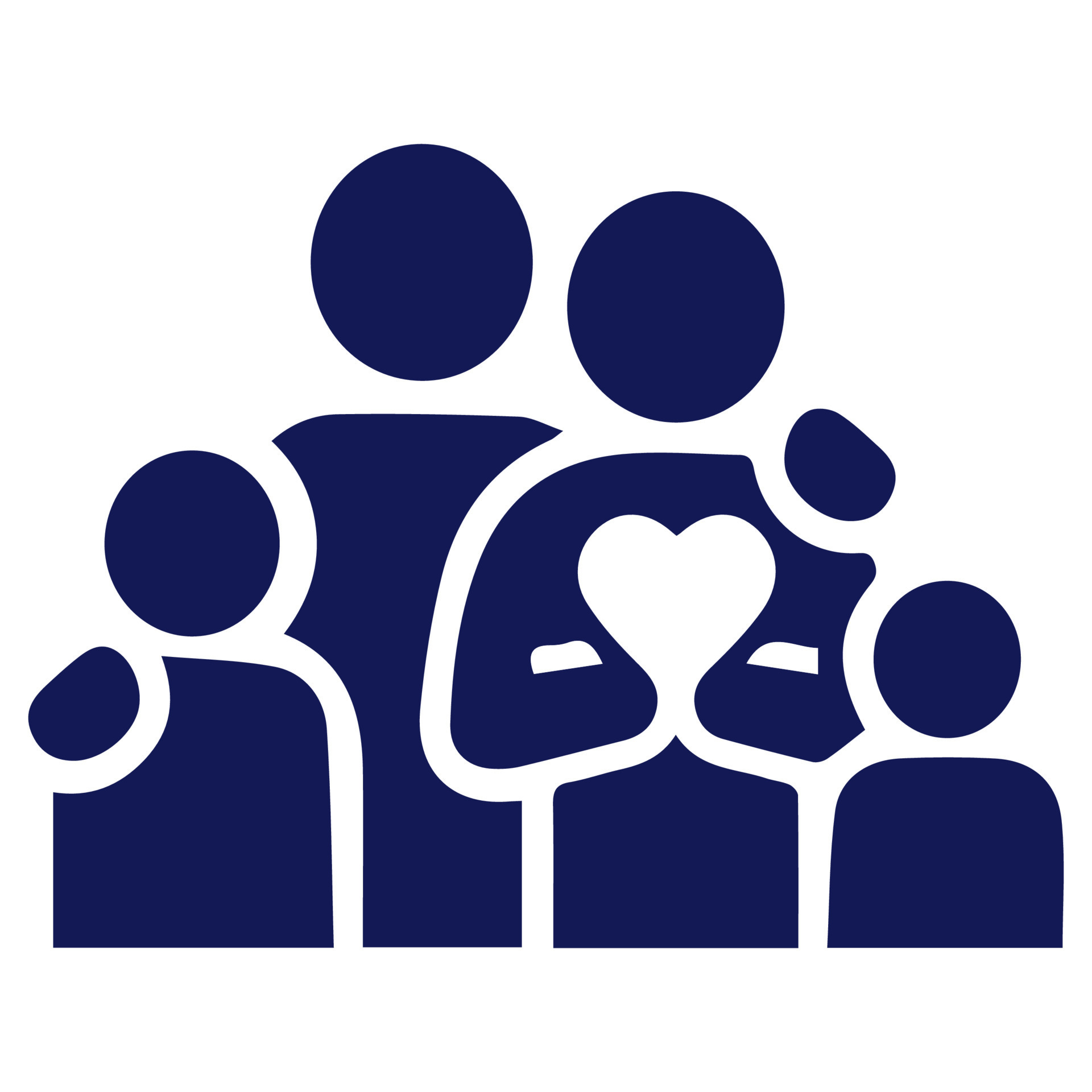 Family icon father, mother and children with heart. Happy family symbol or  concept. Vector illustration. 7633335 Vector Art at Vecteezy