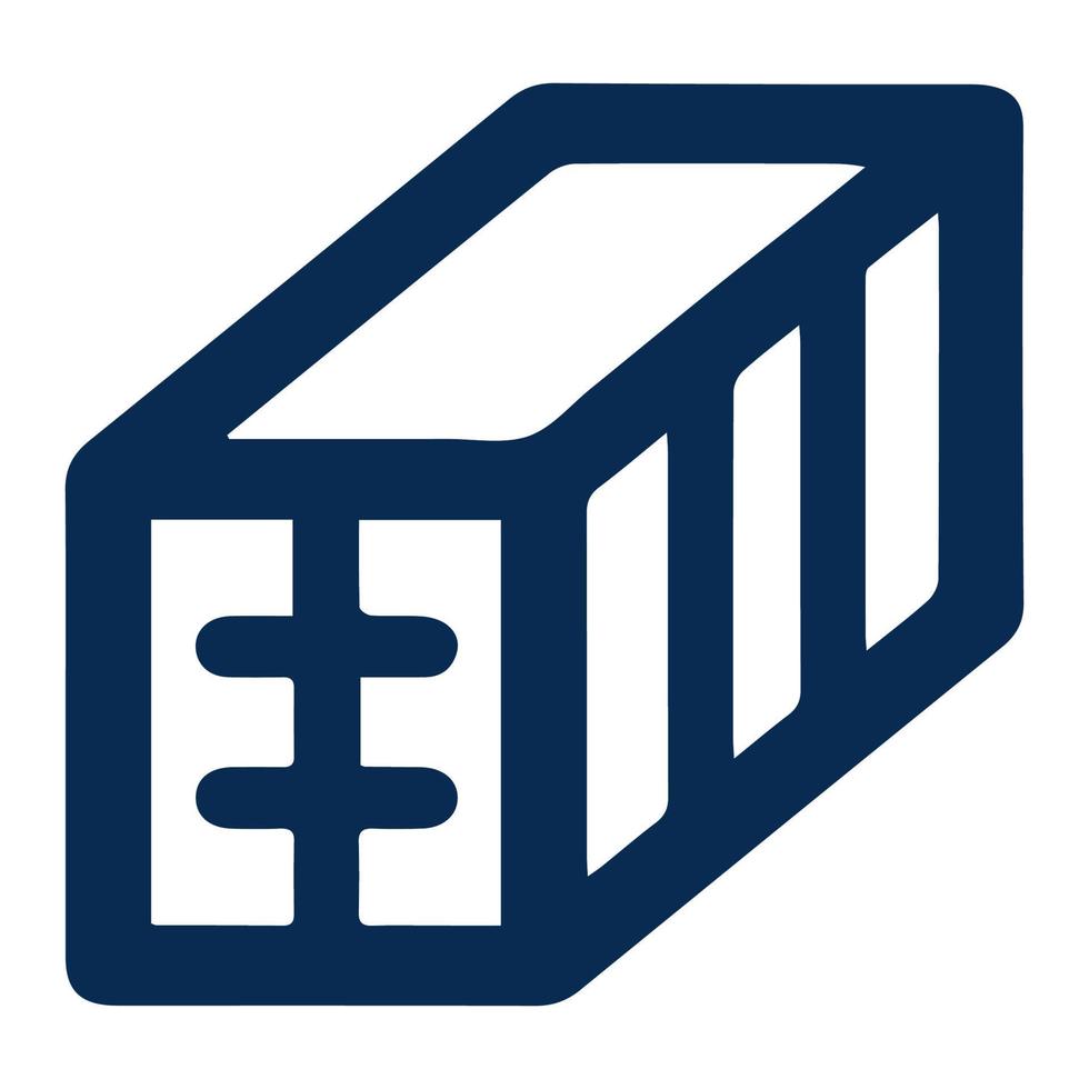 Container line icon on white background. Outline symbol for website design, mobile application, ui. Container pictogram. Vector illustration.