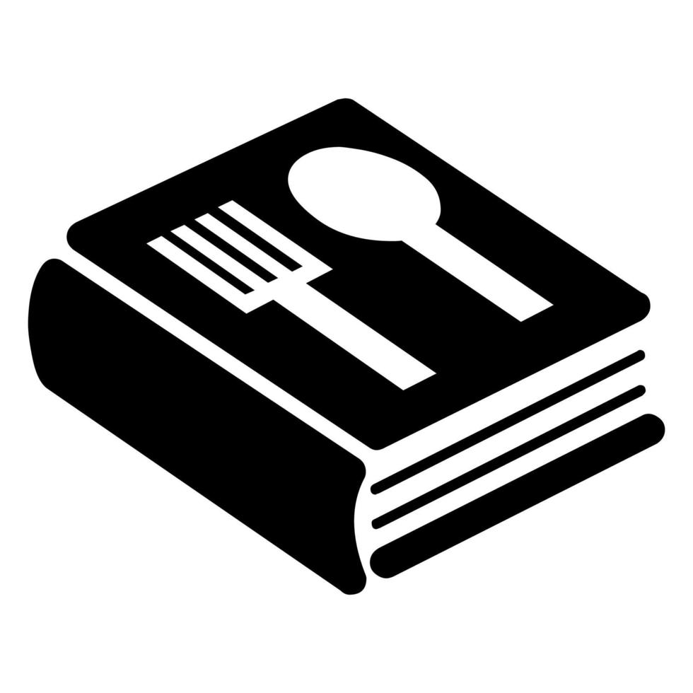 icono de libro de cocina. ilustración de elemento simple. icono del esquema del libro de cocina del concepto de hotel y restaurante. se puede utilizar para aplicaciones web y móviles. vector