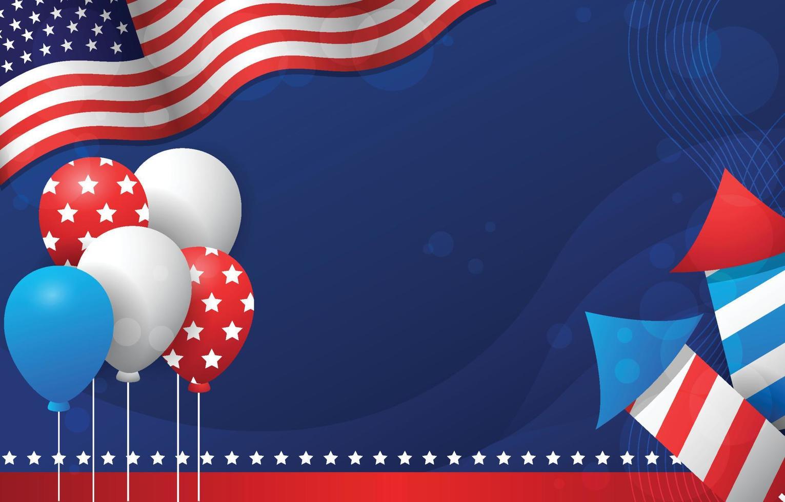 4th of July Independence Day Background vector