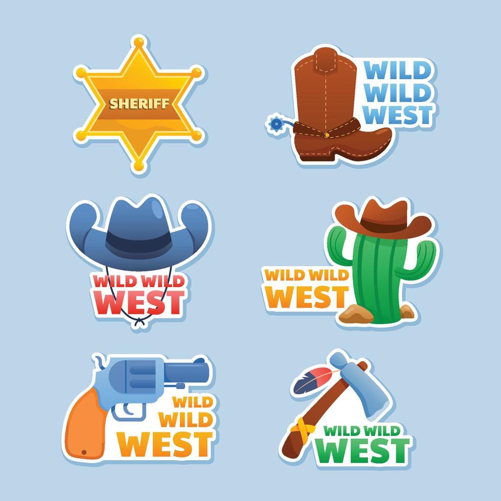 Wild Wild West Lifestyle Elements vector