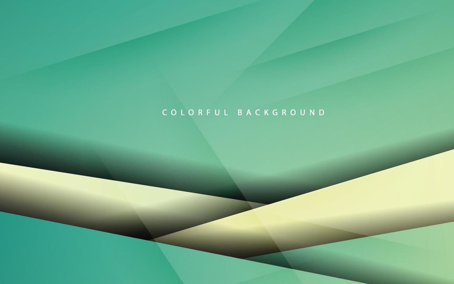 Abstract green turqouise color overlap layer background vector