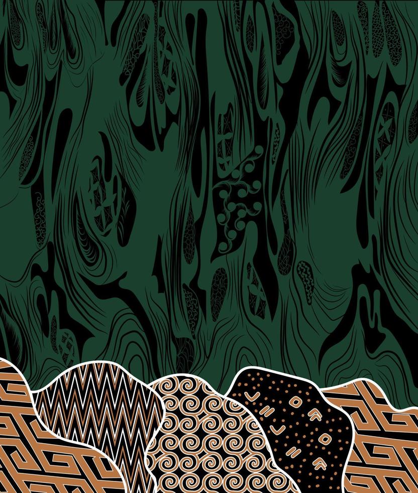 Indonesian traditional batik sulawesi, traditional sulawesi abstract pattern. vector