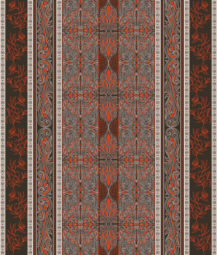 Indonesian traditional batik pattern. textile motifs for the city of Medan. songket textile north sumatra. vector