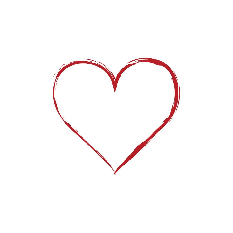 red love icon design template vector