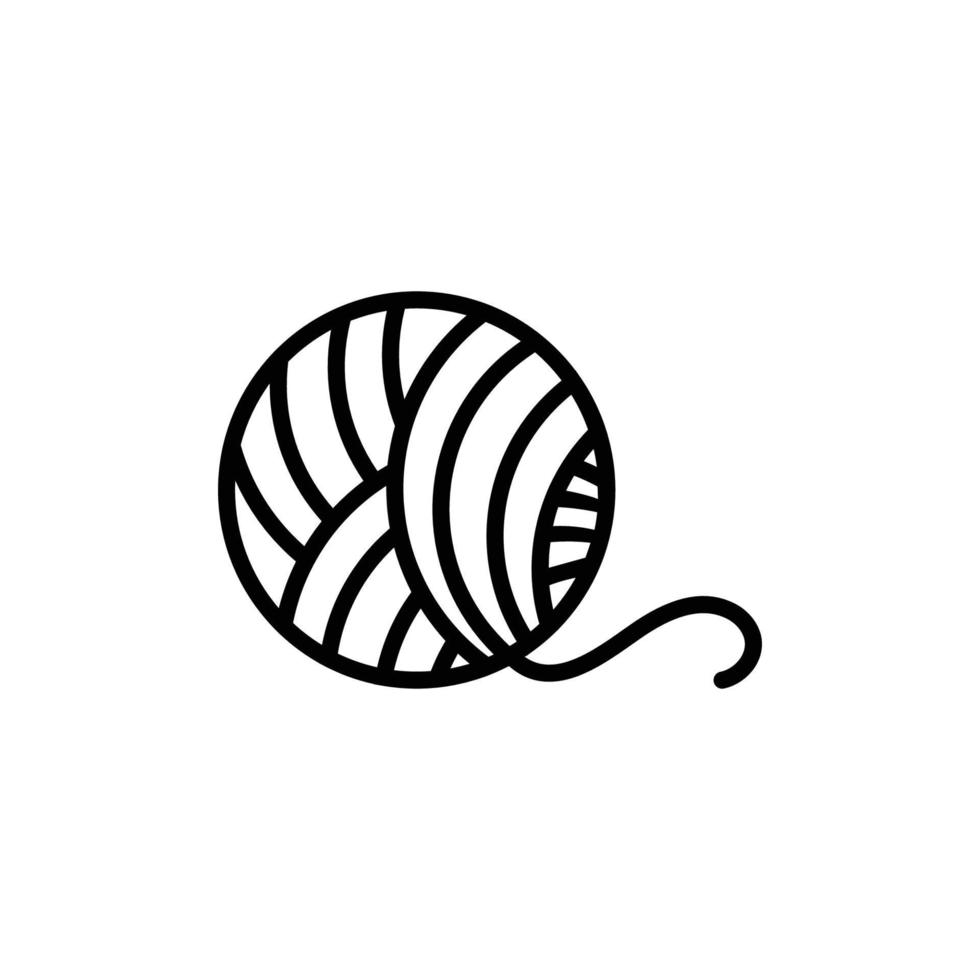 vector de plantilla de diseño de icono de bola de hilo