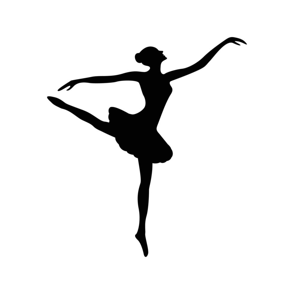 vector de diseño gráfico de silueta de bailarina