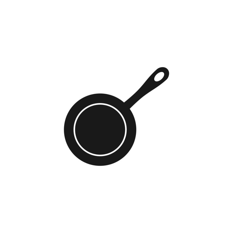 vector de plantilla de diseño de icono de logotipo de sartén