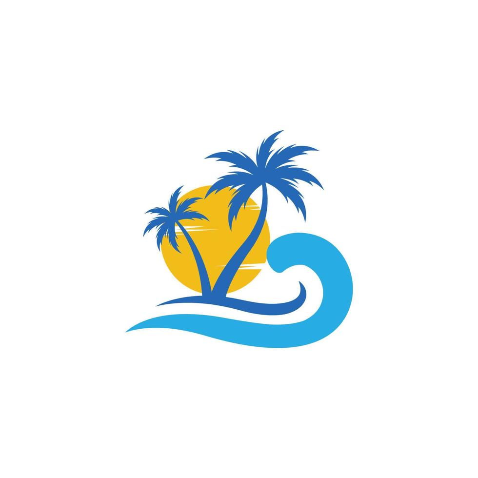 palm tree logo icon design template vector