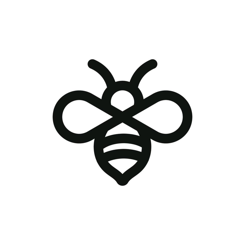 bee logo icon design template vector