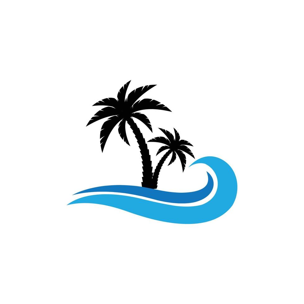beach logo icon design template vector