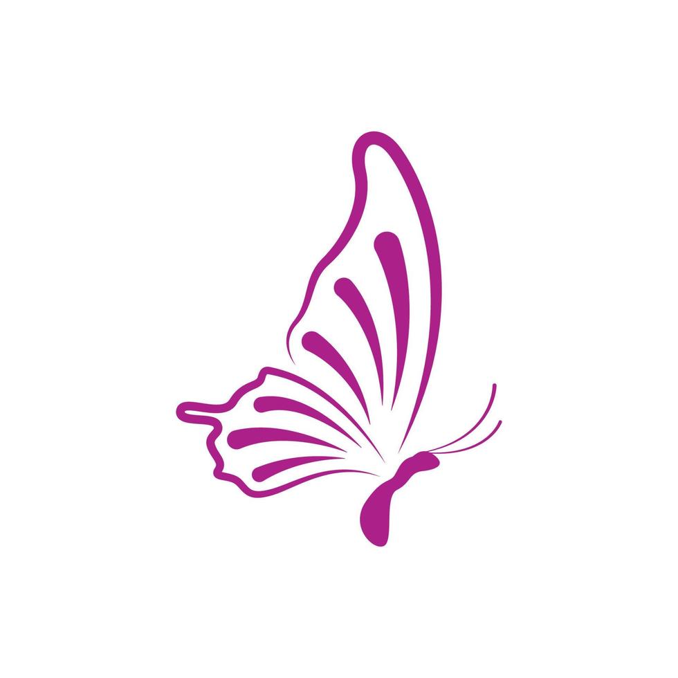 vector de plantilla de diseño de icono de logotipo de mariposa