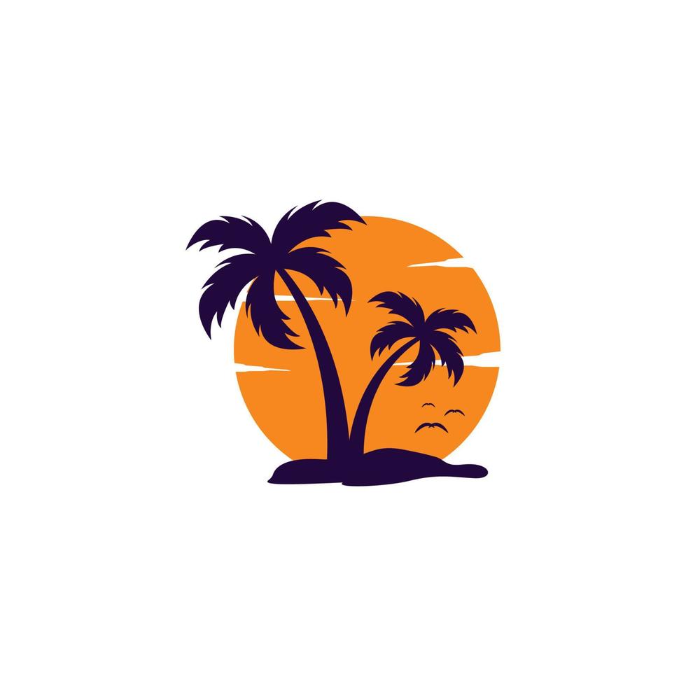 vector de plantilla de diseño de icono de logotipo de puesta de sol