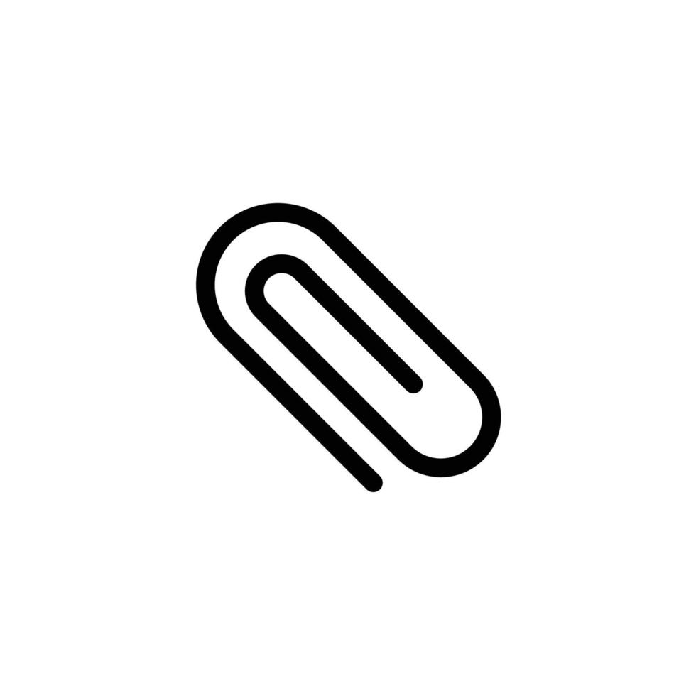paperclip icon design template vector