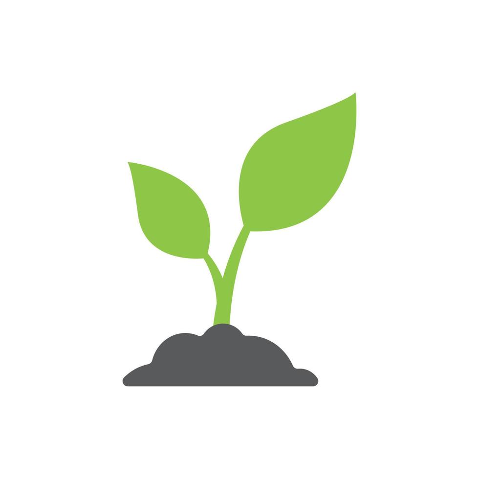 plant logo icon design vector