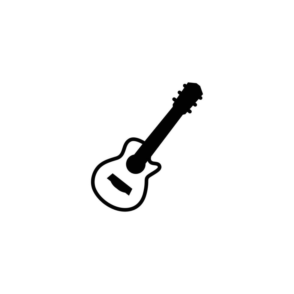 plantilla de diseño de icono de guitarra vector