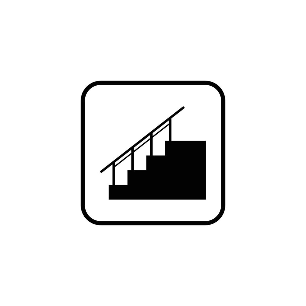 plantilla de diseño de icono lleno de escalera vector