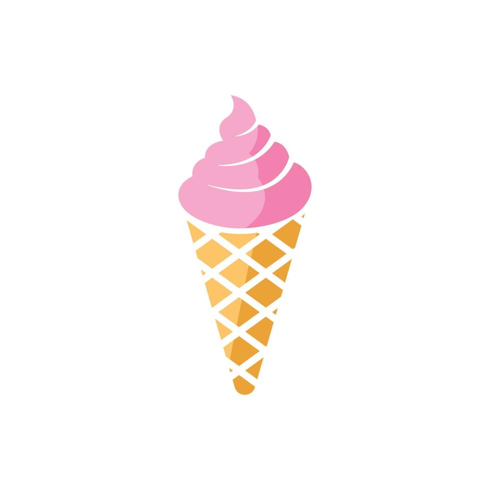 vector de plantilla de diseño de icono de logotipo de helado