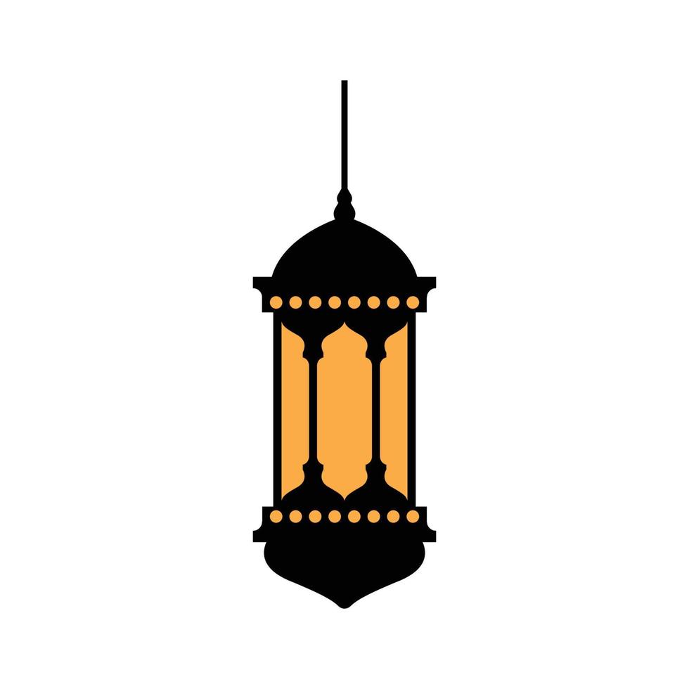 vector de plantilla de diseño de icono de logotipo de linterna islámica