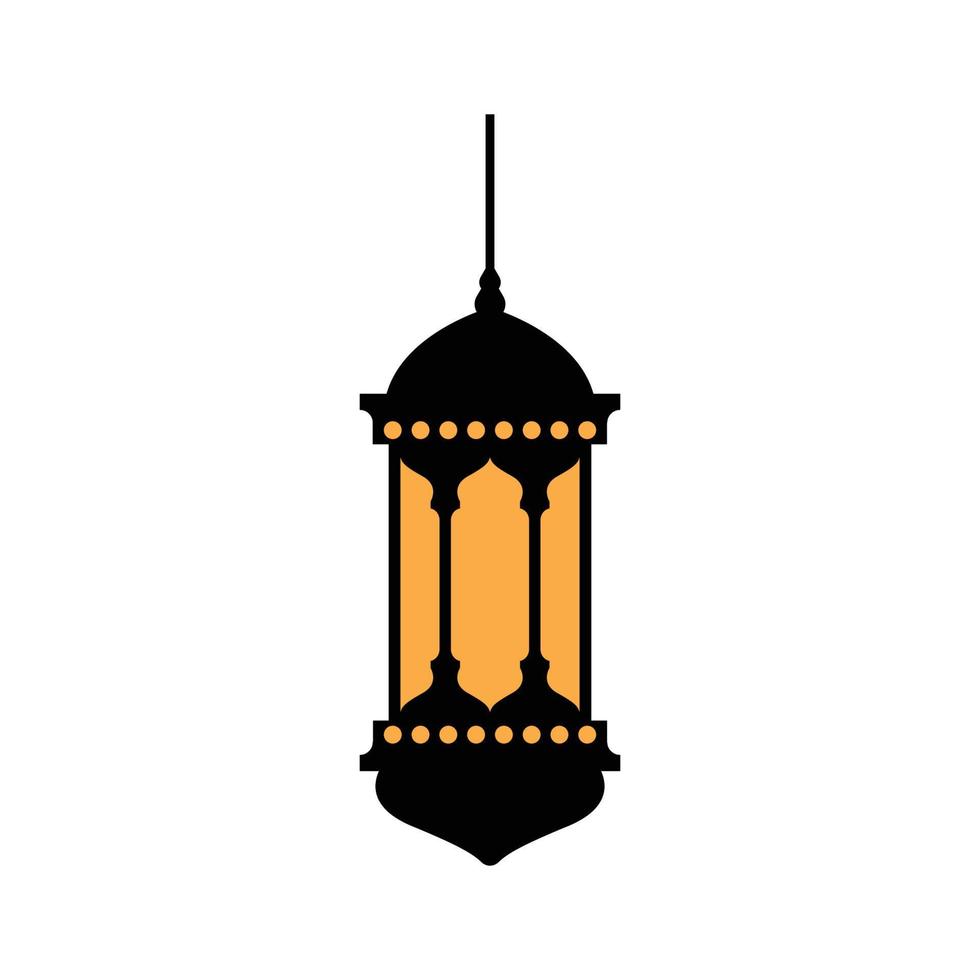 islamic lantern logo icon design template vector