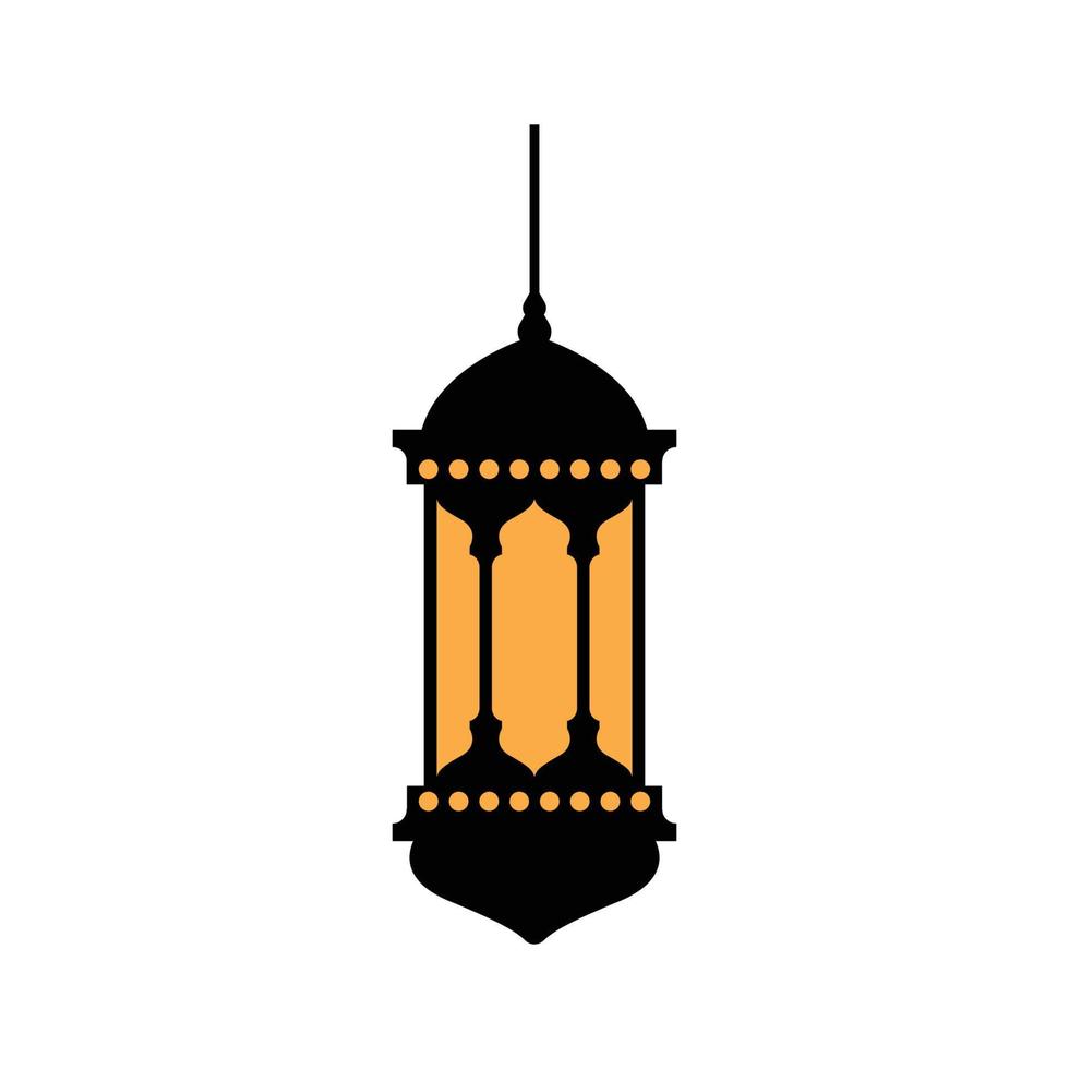 islamic lantern logo icon design template vector