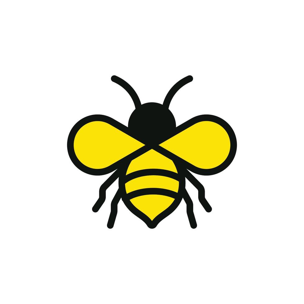 vector de plantilla de diseño de icono de logotipo de abeja