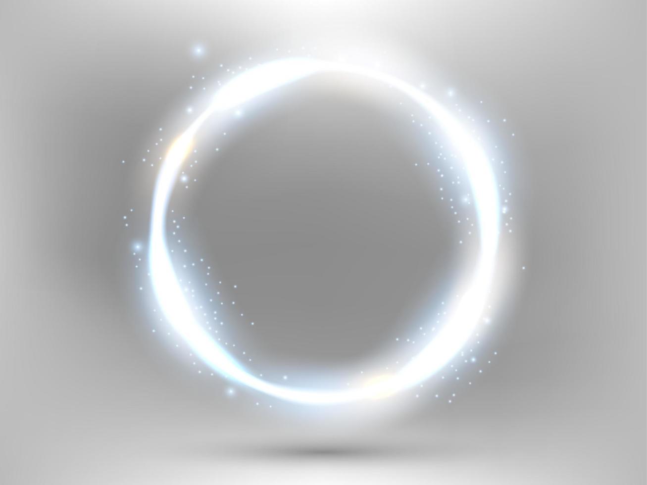 Glowing Round Flare Frame. Vector Illustration