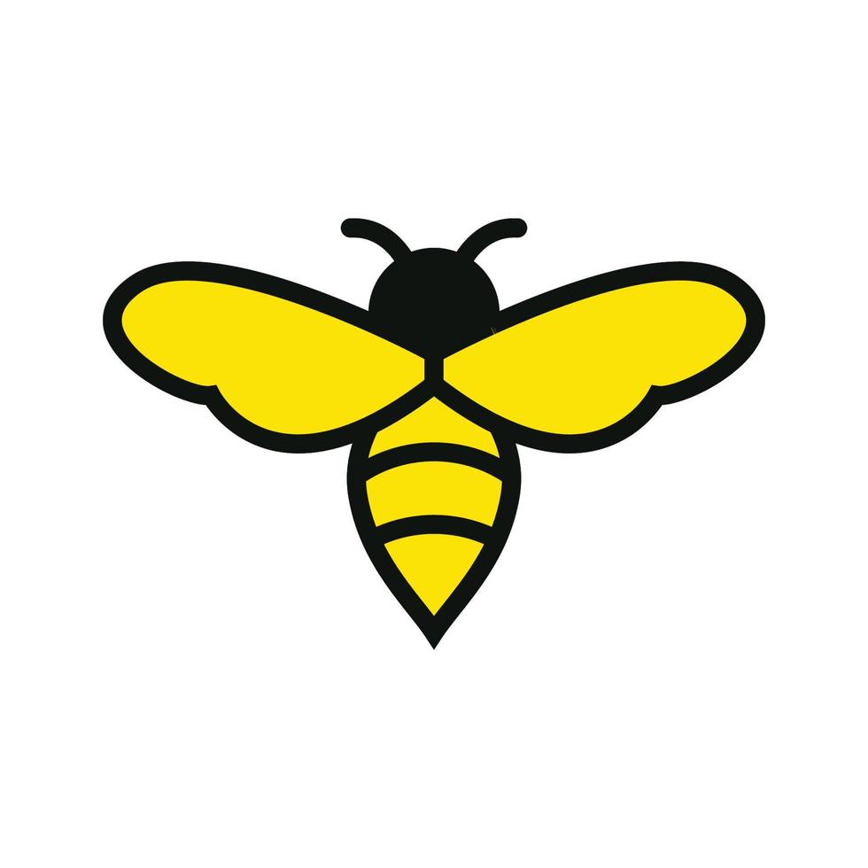 bee logo icon design template vector