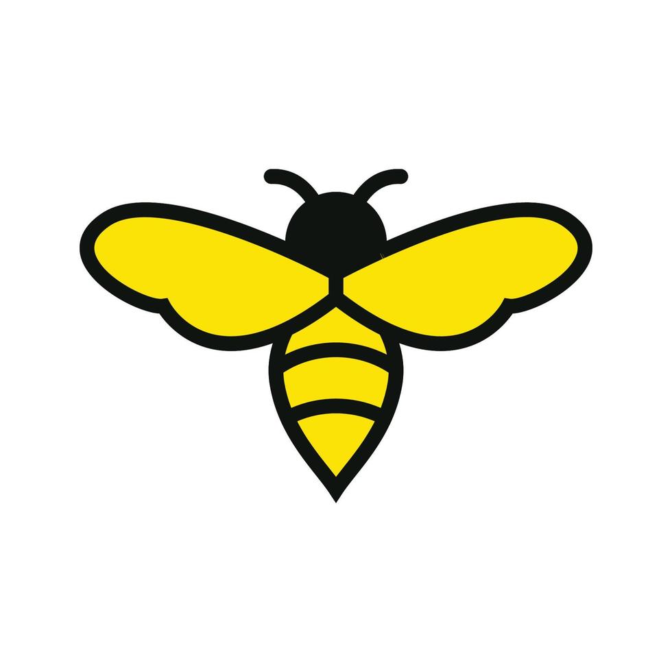 vector de plantilla de diseño de icono de logotipo de abeja